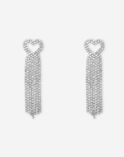 HEART DIAMOND DROP EARRINGS