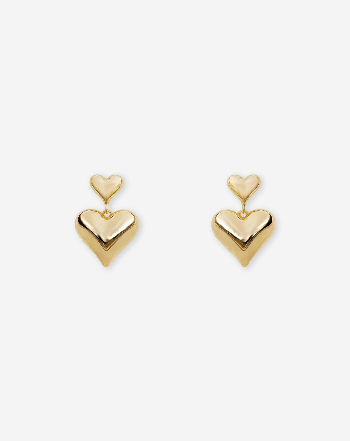 Pendientes corazón doble