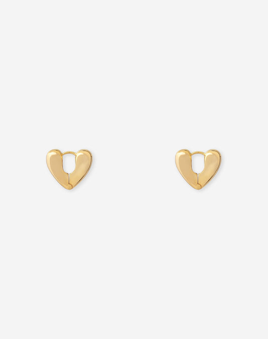 HEART HOOP EARRINGS