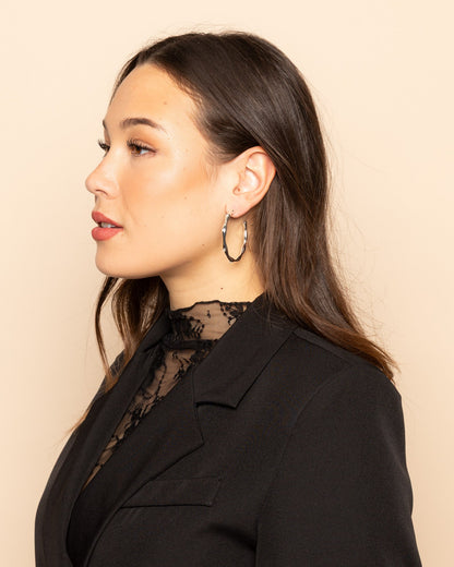LOIZA DIAMOND HOOP EARRINGS