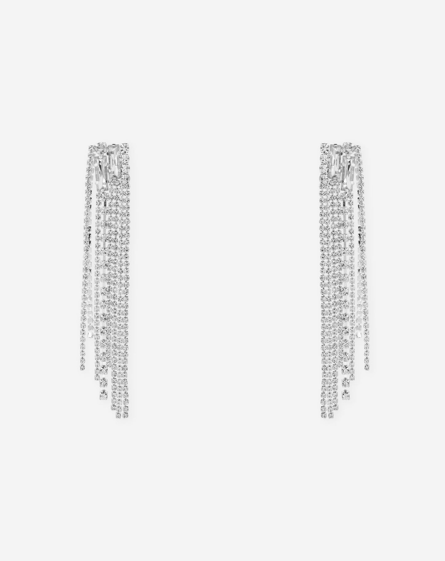 Pendientes de cascada con diamantes