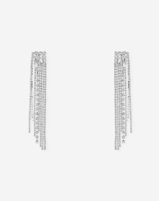 Pendientes de cascada con diamantes