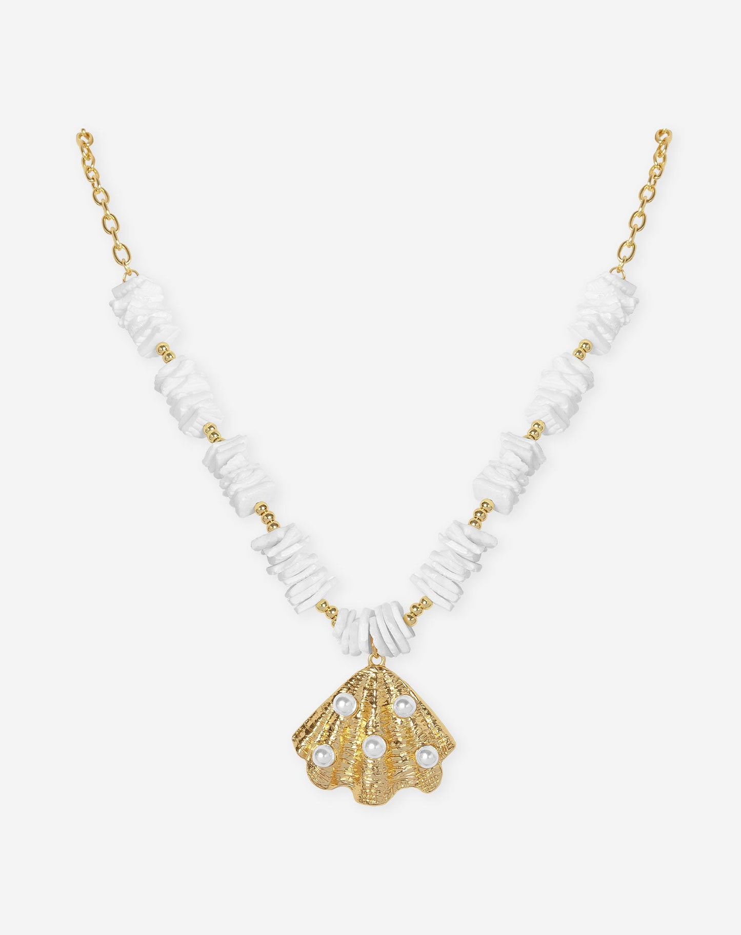 CORAL SEASHELL NECKLACE