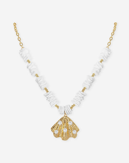 CORAL SEASHELL NECKLACE