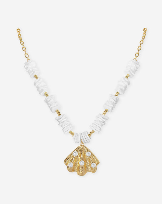 CORAL SEASHELL NECKLACE