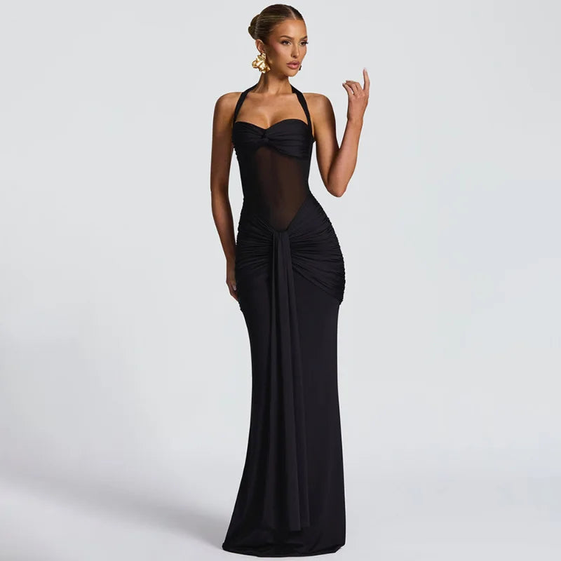 Vestido de Gala "Ónix" Drapeado