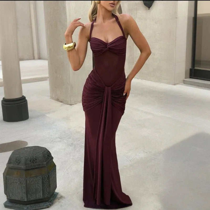 Vestido de Gala "Ónix" Drapeado