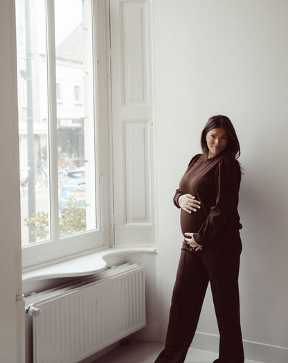 SCUBA PUFF SLEEVE SWEATER MATERNITY BRUIN