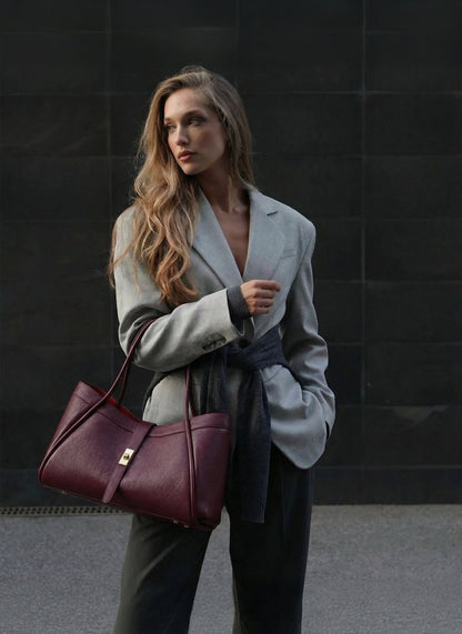 Set Eleganza Decisa | Mayfair in pelle Borgogna
