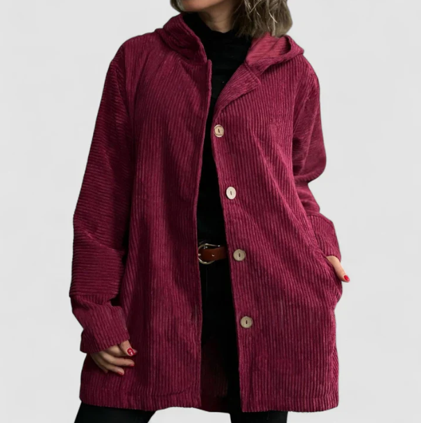 CHAQUETA DE PANA CON CAPUCHA