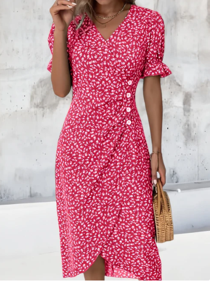 VESTIDO FORAL CON BOTONES