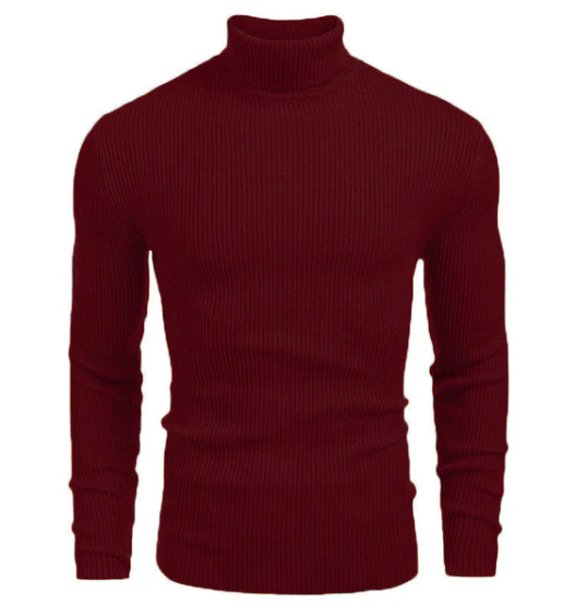 Jersey de algodón de cuello alto