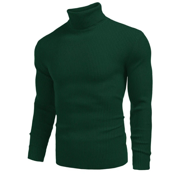 Jersey de algodón de cuello alto
