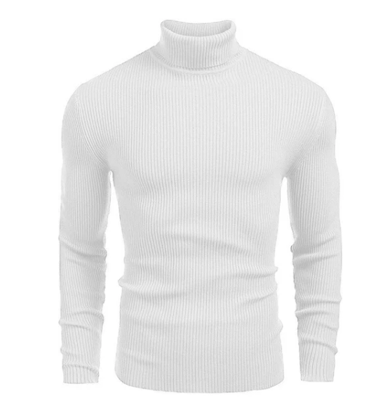 Jersey de algodón de cuello alto