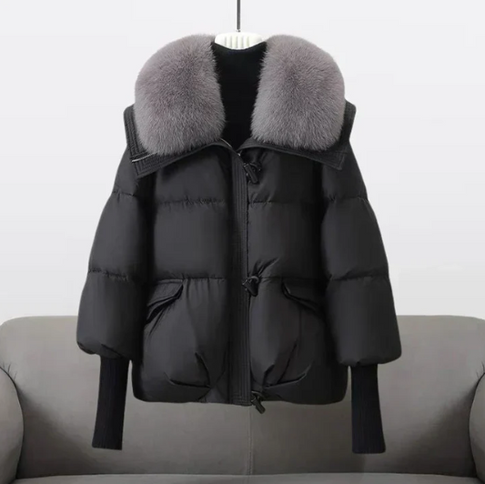 Chaquetón con Cuello de Pelo