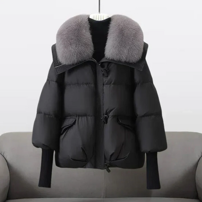 Chaquetón con Cuello de Pelo