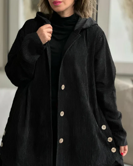 CHAQUETA DE PANA CON CAPUCHA