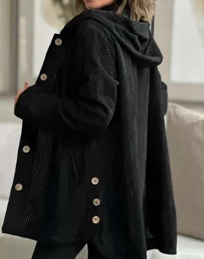 CHAQUETA DE PANA CON CAPUCHA