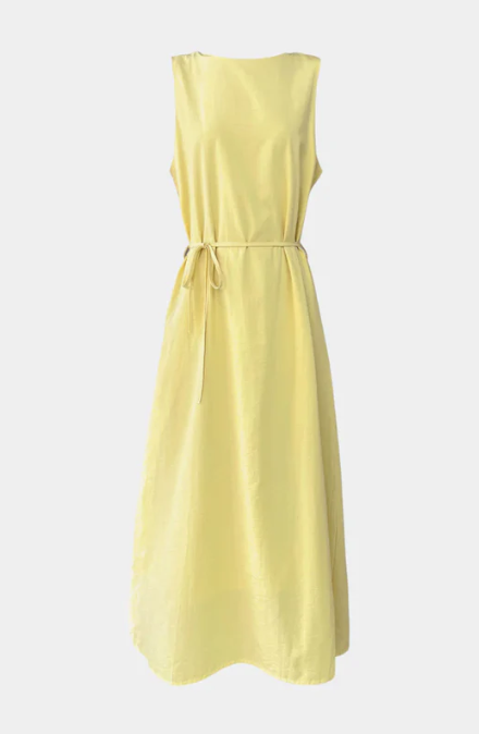 Vestido Suave sin Mangas con Lazo Ajustable