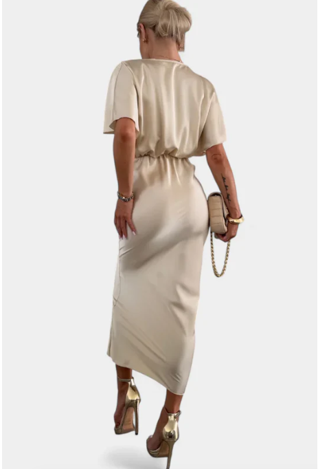 VESTIDO SUAVE CON NUDO CRUZADO