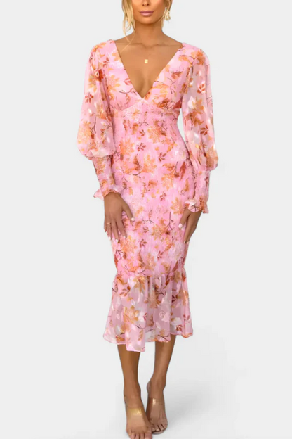VESTIDO MIDI FLORAL