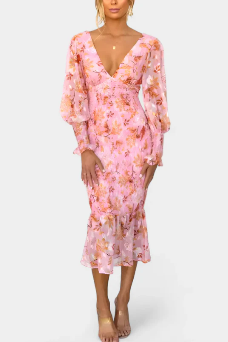 VESTIDO MIDI FLORAL