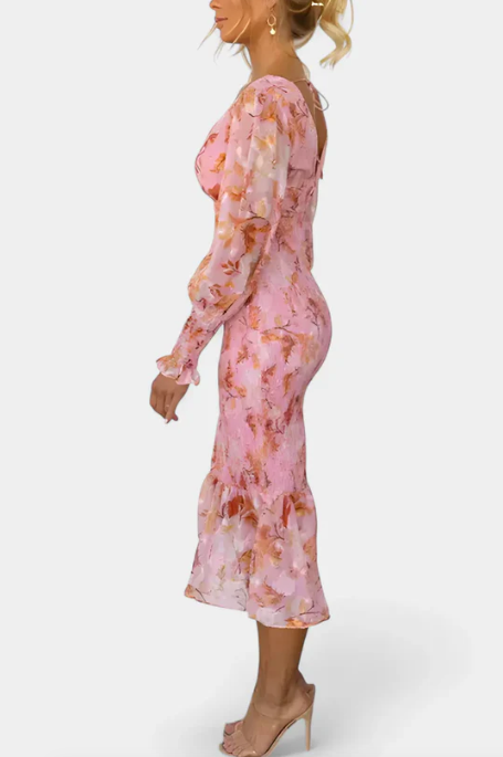 VESTIDO MIDI FLORAL