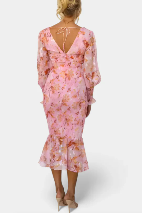 VESTIDO MIDI FLORAL
