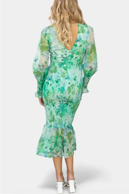 VESTIDO MIDI FLORAL