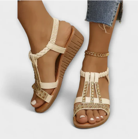 SANDALIAS BRILLANTES DE VERANO
