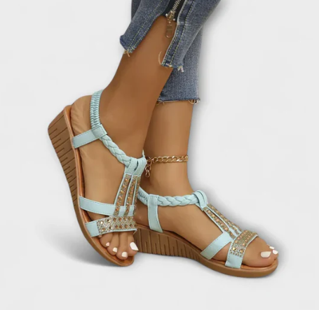 SANDALIAS BRILLANTES DE VERANO