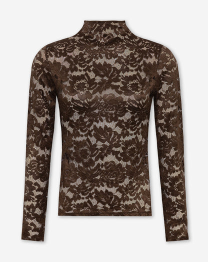 ROSY LACE TOP BRUIN