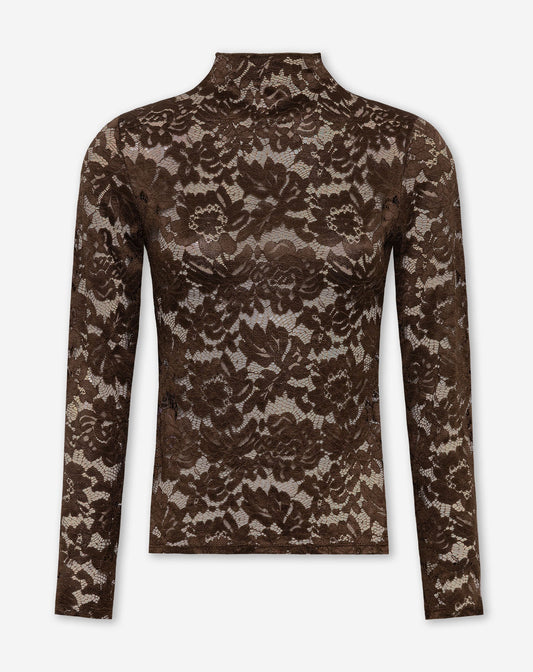 ROSY LACE TOP BRUIN