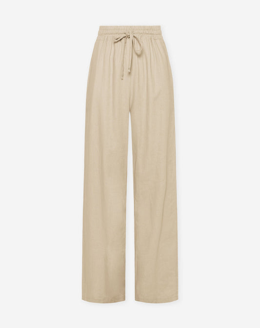 NIA LINEN PANTALON TALL BEIGE