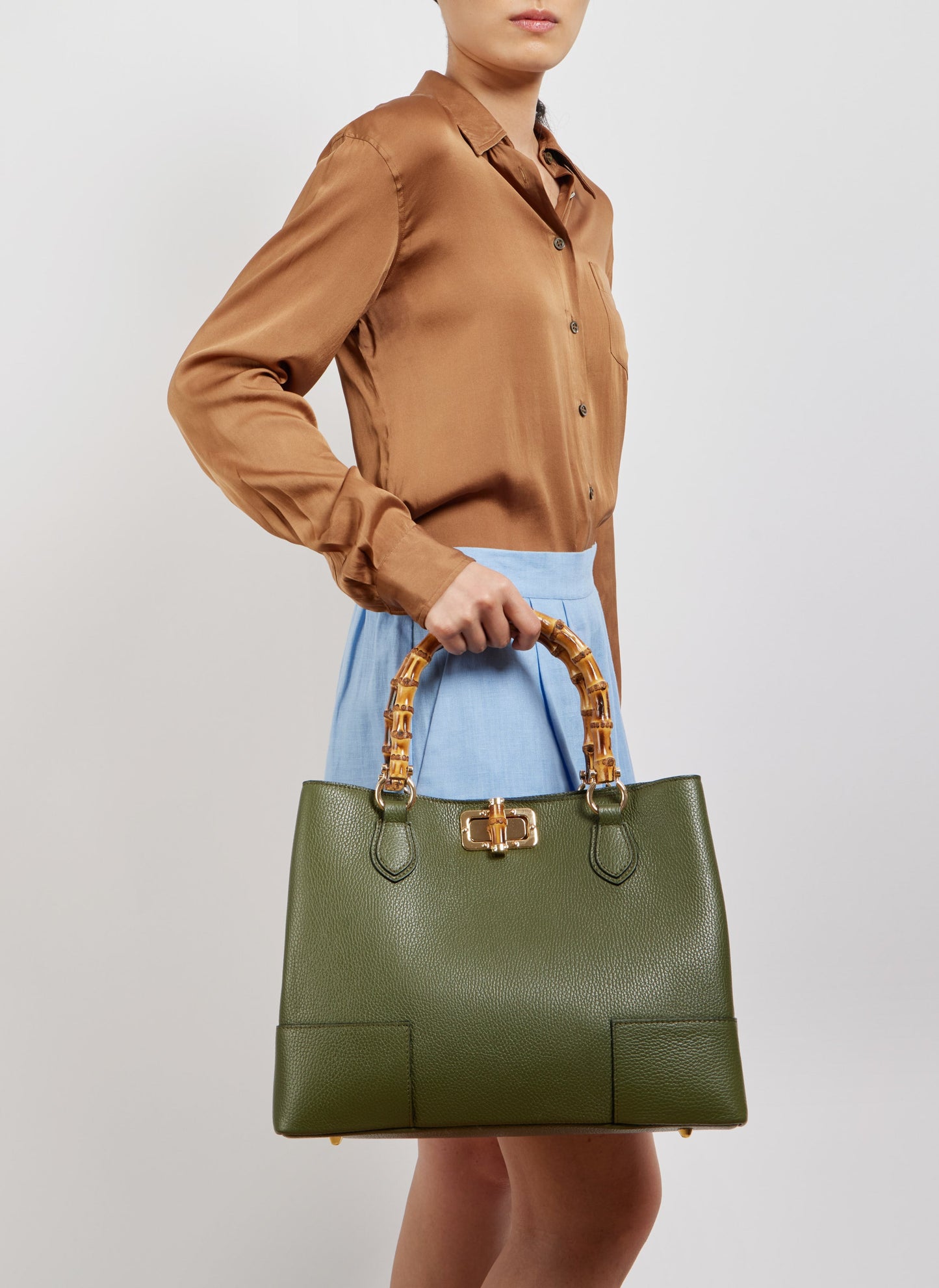 Borsa Bamboo Verde Militar