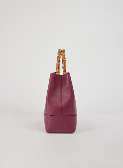 Borsa Bamboo Babe in pelle Dollaro Borgogna