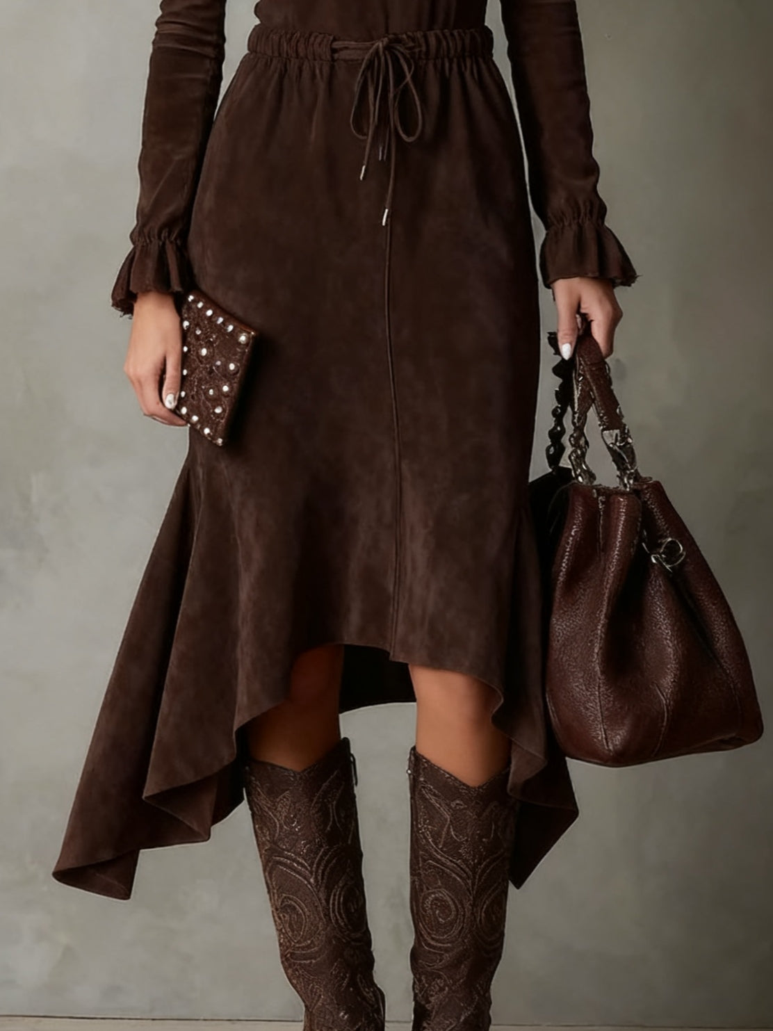 Drawstring Midi Dress