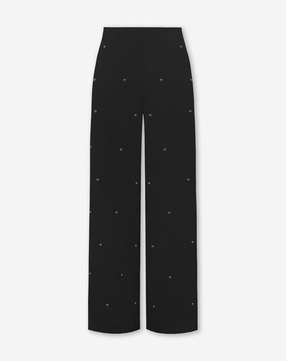 FLO BUBBLE STUD STRAIGHT LEG PANTALON PETITE ZWART