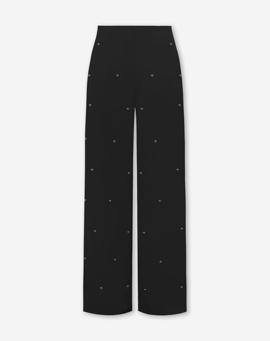 FLO BUBBLE STUD STRAIGHT LEG PANTALON TALL ZWART