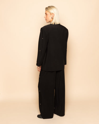 MAINE BUBBLE STUD BLAZER ZWART
