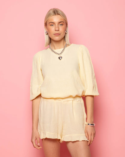 MOUSSELINE PUFF TOP BOTERGEEL