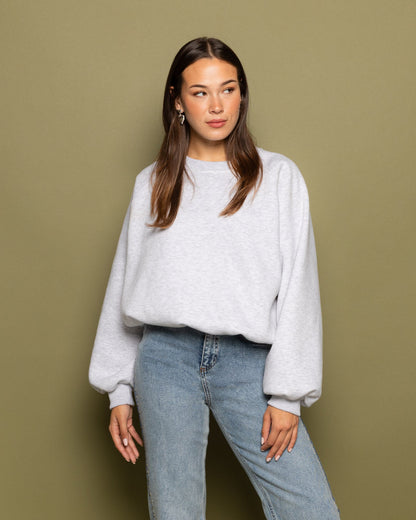EVA OVERSIZED SWEATER LICHTGRIJS