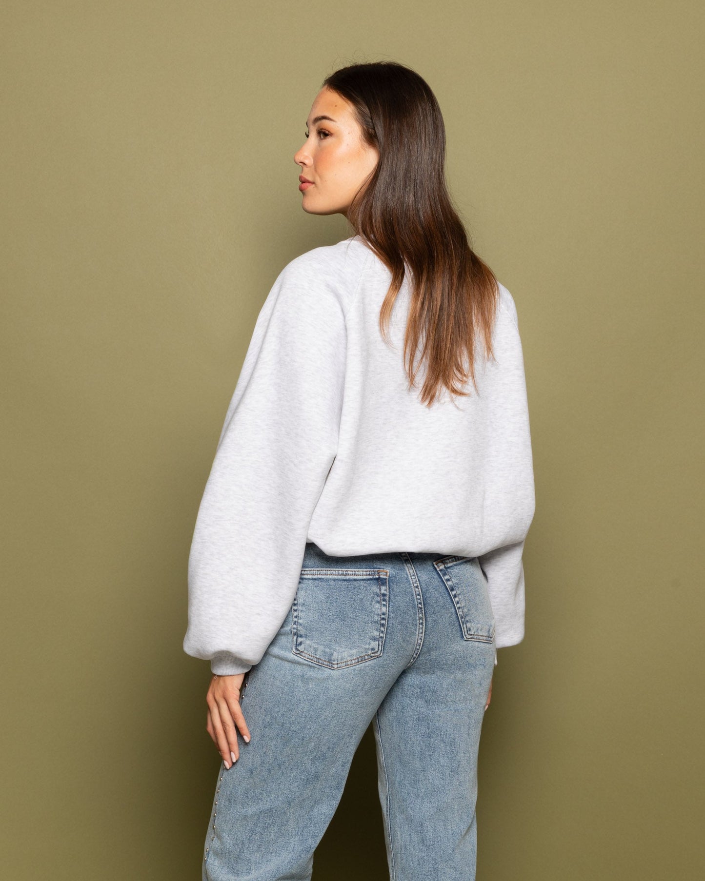 EVA OVERSIZED SWEATER LICHTGRIJS