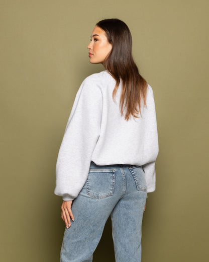 EVA OVERSIZED SWEATER LICHTGRIJS