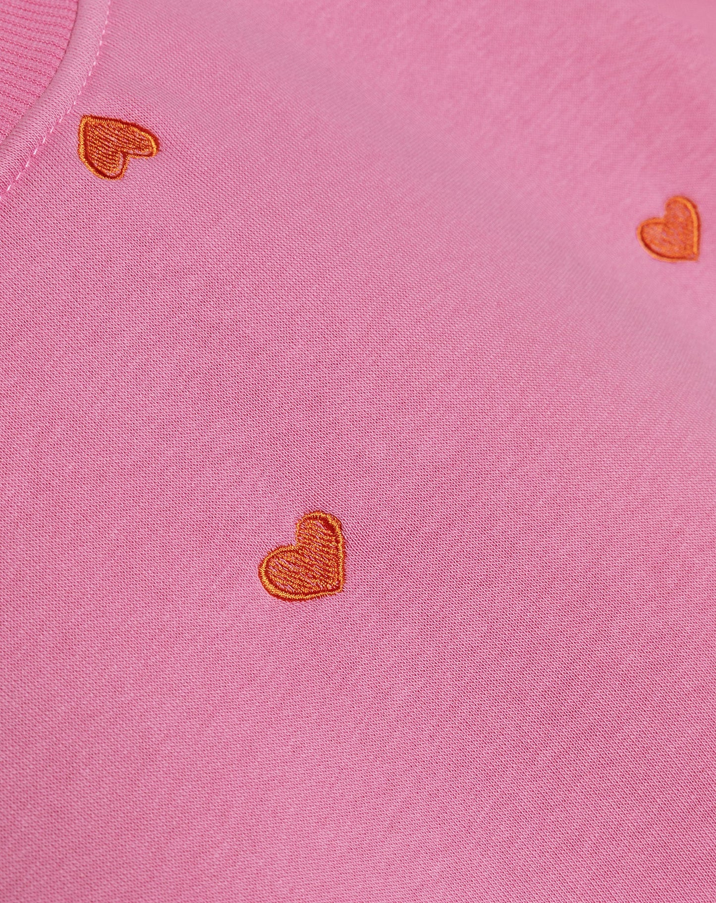 EVA HEART OVERSIZED SWEATER ROZE