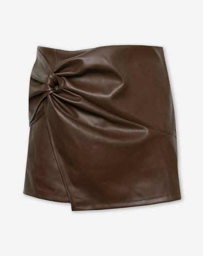SOPHIE PU SKORT BRUIN