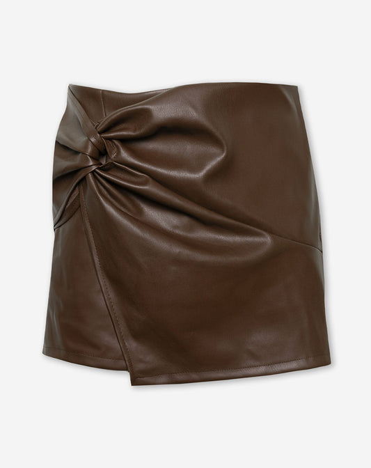 SOPHIE PU SKORT BRUIN