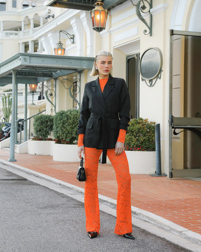FLOWER LACE TOP ORANJE