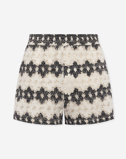 EMBER FLOWER CROCHET SHORTS ZWART
