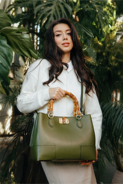 Borsa Bamboo Verde Militar